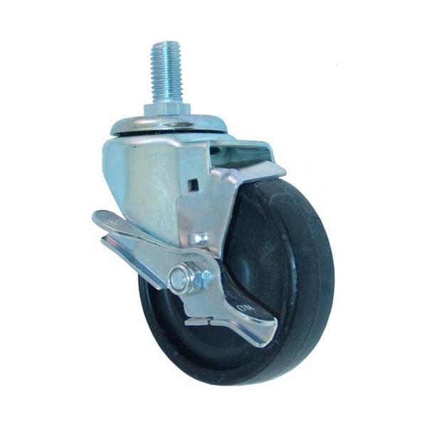 Caster, Threaded Stem- W/Brake
